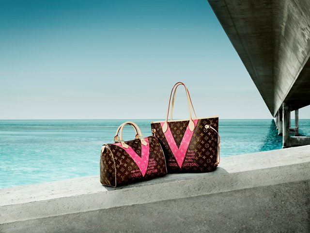 Louis Vuitton Grenade Monogram Canvas Ramages Neverfull MM Bag Louis Vuitton
